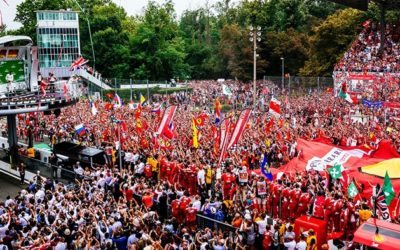 Echipa Ferrari pe podium la GP-ul italian – locul 3 Seb si locul 4 Kimi