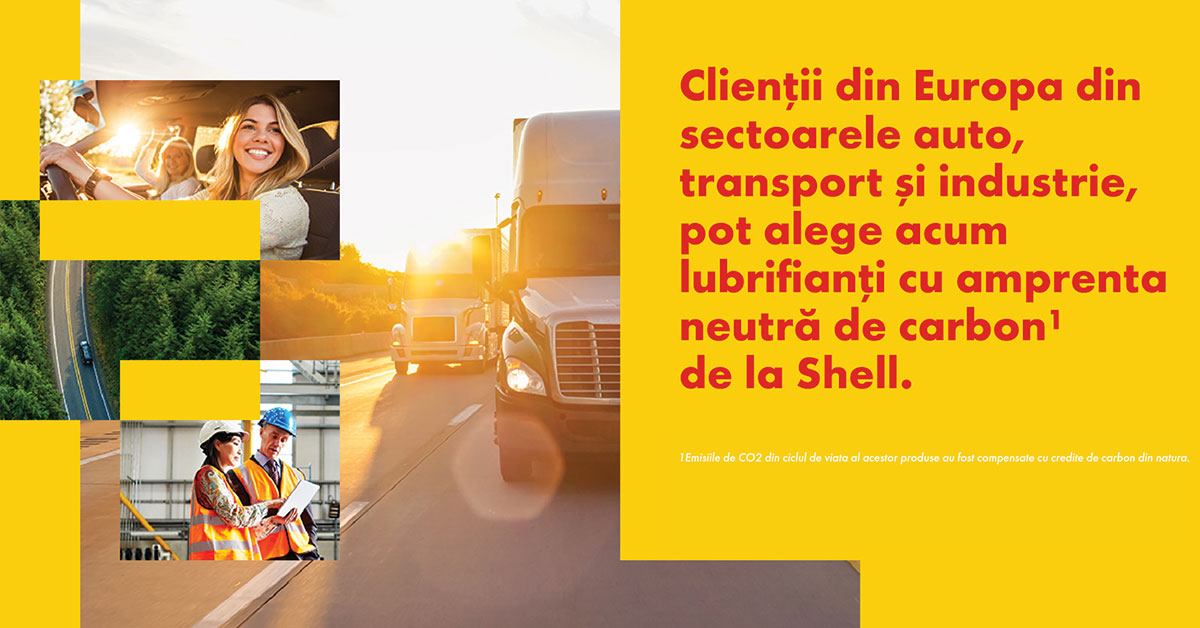 SHELL introduce in Europa un portofoliu de lubrifianti cu amprenta redusa de carbon